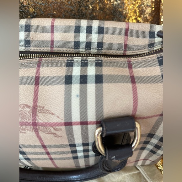 PRE-LOVED Authentic Burberry Vintage Checks Medium Bowling Bag - Picture 2 of 16